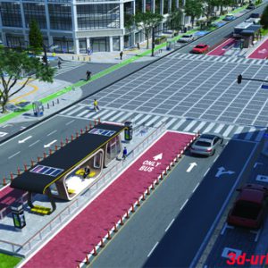 طراحی خیابان کامل شهری (42 متری)
